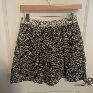 Banana Republic Black and White Mini Skater Skirt